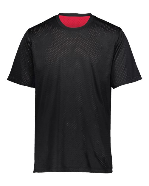Unisex Mesh Reversible Jersey - Black/ Scarlet