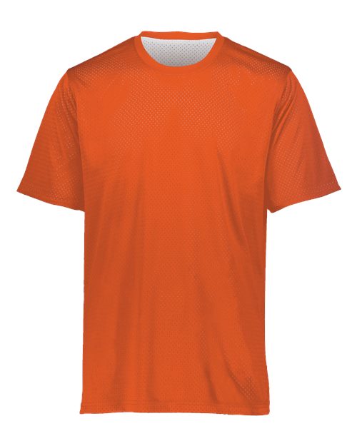 Unisex Mesh Reversible Jersey - Orange/ White