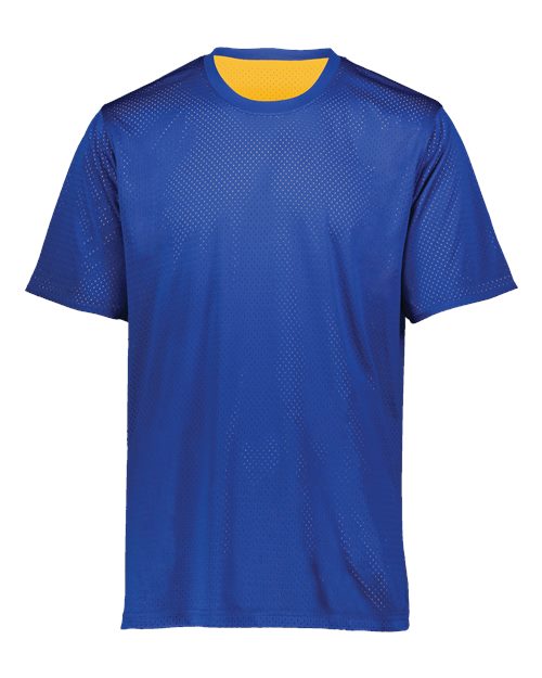 Unisex Mesh Reversible Jersey - Royal/ Gold