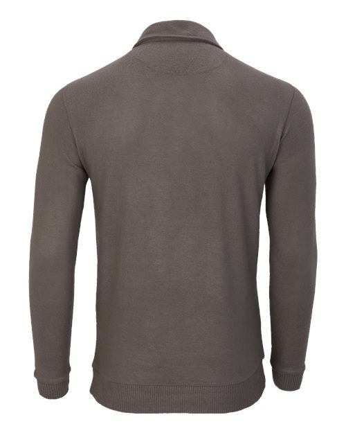 Men's Cuddle Sweater Polo - Meditation Grey