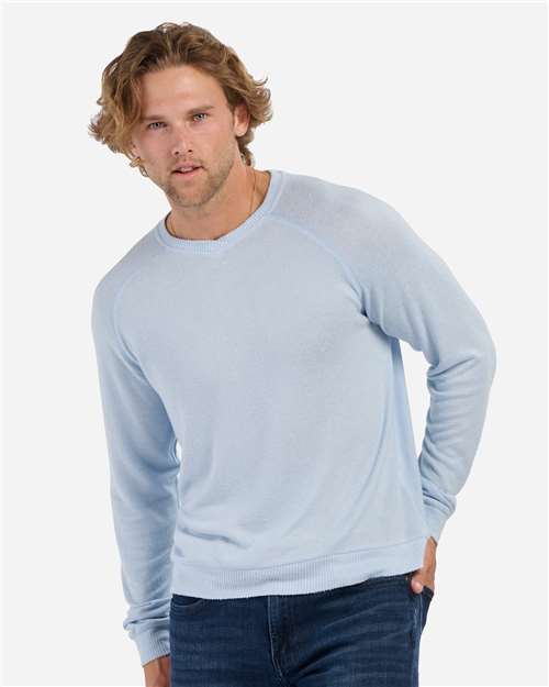 Men's Cuddle Cross-Neck Sweater - Sky Blue