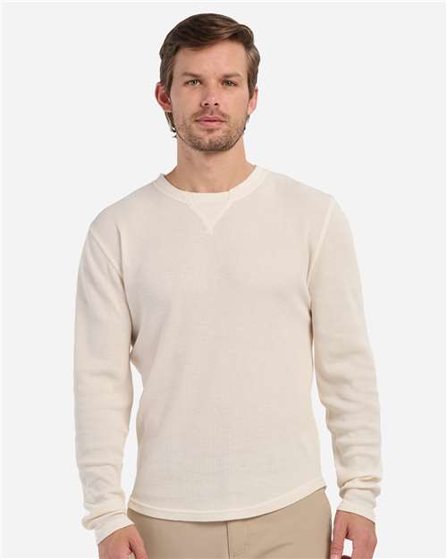 Men's Waffle Knit Long Sleeve T-Shirt - Natural
