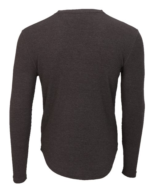 Men's Waffle Knit Long Sleeve T-Shirt - Charcoal Heather