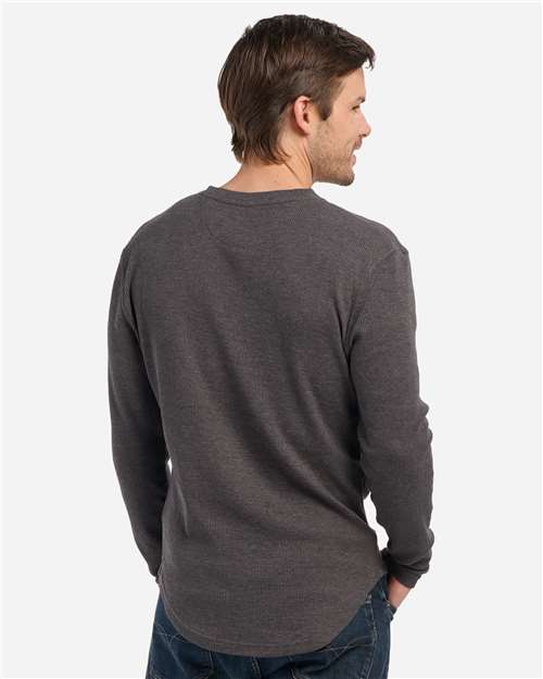 Men's Waffle Knit Long Sleeve T-Shirt - Charcoal Heather