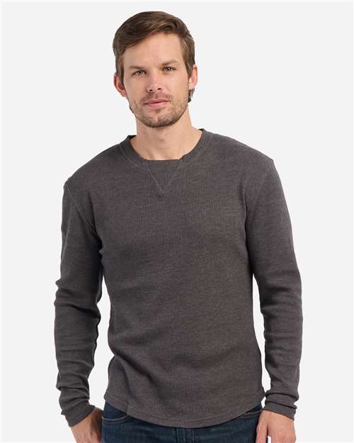 Men's Waffle Knit Long Sleeve T-Shirt - Charcoal Heather