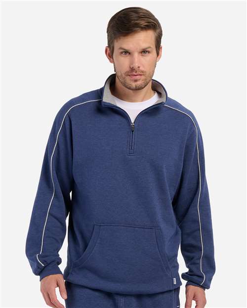 Men's French Terry Quarter-Zip Pullover - Navy Heather