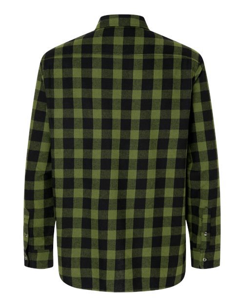 Men's Flannel Button Down Shirt - Army/ Black Buffalo