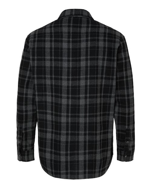 Men's Flannel Button Down Shirt - Black Jordan Plaid