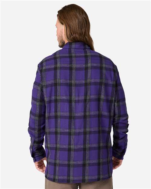 Men's Flannel Button Down Shirt - Purple Mcintosh Plaid