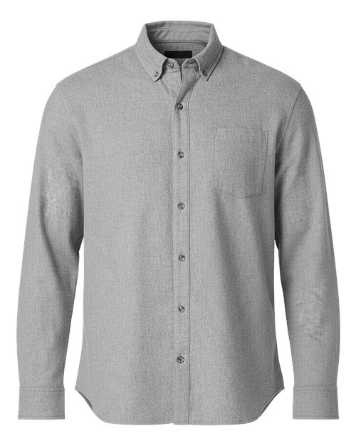 Men's Flannel Button Down Shirt - Oxford Heather