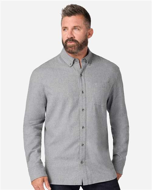 Men's Flannel Button Down Shirt - Oxford Heather