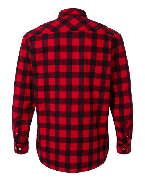 Men's Flannel Button Down Shirt - Red/ Black Buffalo