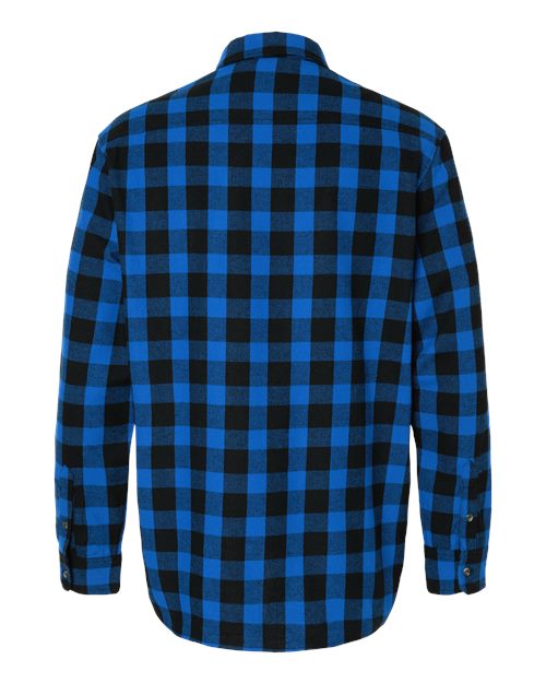Men's Flannel Button Down Shirt - Royal/ Black Buffalo