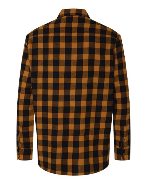 Men's Flannel Button Down Shirt - Tobacco/ Black Buffalo