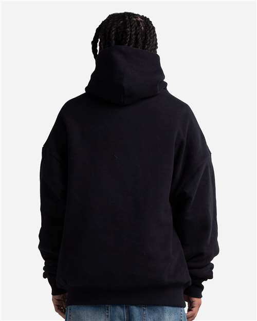 Unisex Garment-Dyed Double Layer Reversible Hooded Sweatshirt - Black