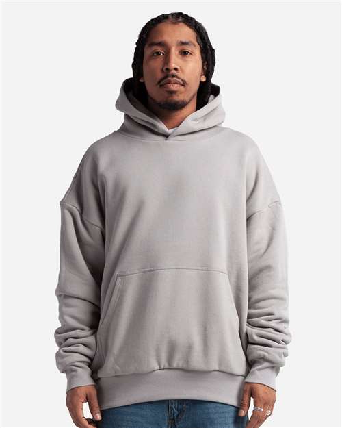 Unisex Garment-Dyed Double Layer Reversible Hooded Sweatshirt - Fog Grey