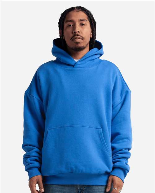 Unisex Garment-Dyed Double Layer Reversible Hooded Sweatshirt - Military Blue