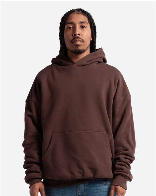 Unisex Garment-Dyed Double Layer Reversible Hooded Sweatshirt - Mocha