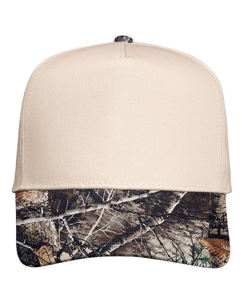 Five-Panel Twill Cap - Natural/ Realtree All Purpose