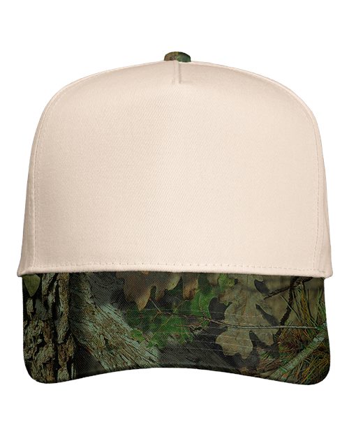Five-Panel Twill Cap - Natural/ Mossy Oak Breakup
