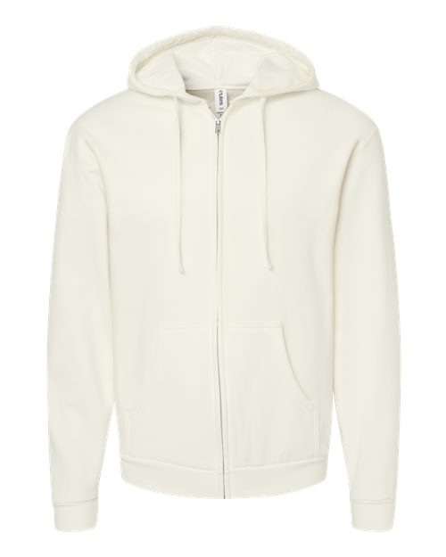 Unisex Full-Zip Hooded Sweatshirt - Natural