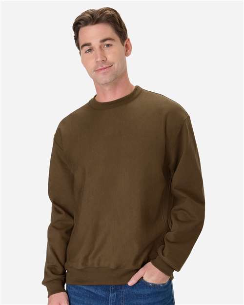 Unisex Beefy® Sweats Premium Heavyweight Crewneck Sweatshirt - Army Brown