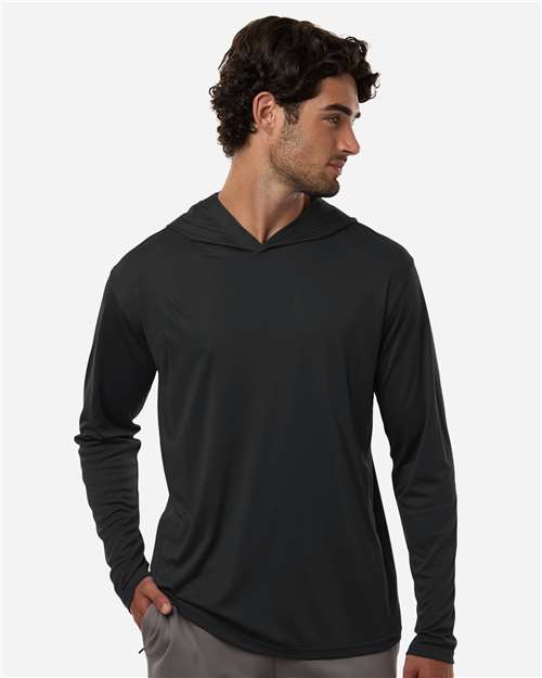 Unisex Pro-Lock Performance Hooded Long Sleeve T-Shirt - Black