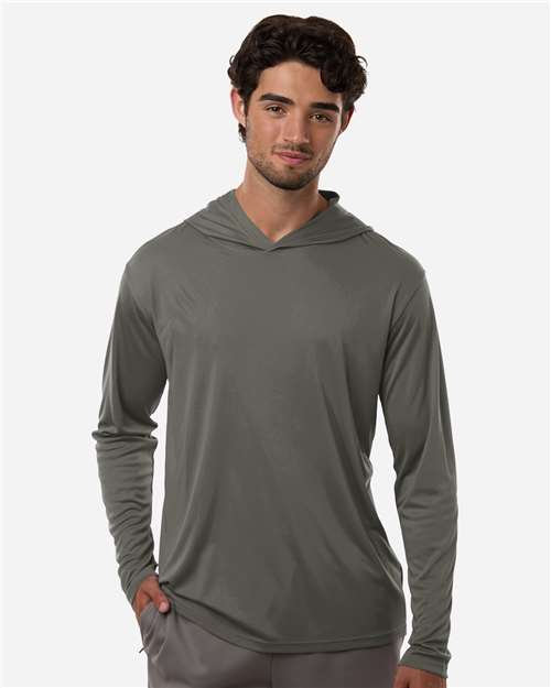 Unisex Pro-Lock Performance Hooded Long Sleeve T-Shirt - Charcoal