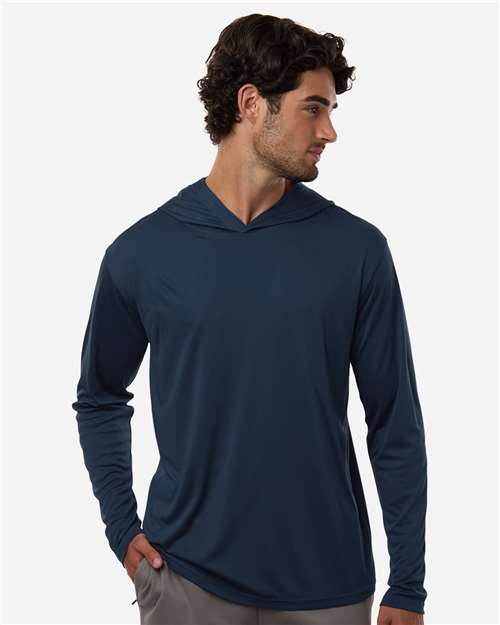 Unisex Pro-Lock Performance Hooded Long Sleeve T-Shirt - Navy