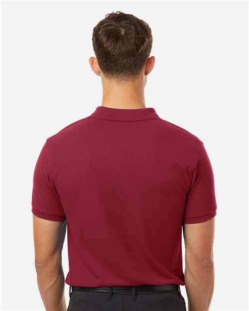 Men's Pique Polo - Cardinal
