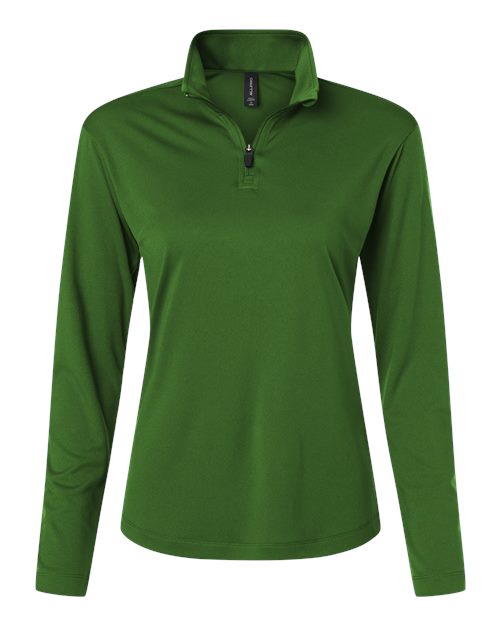 Women's Pro-Lock Performance Quarter-Zip Pullover - Olive Green