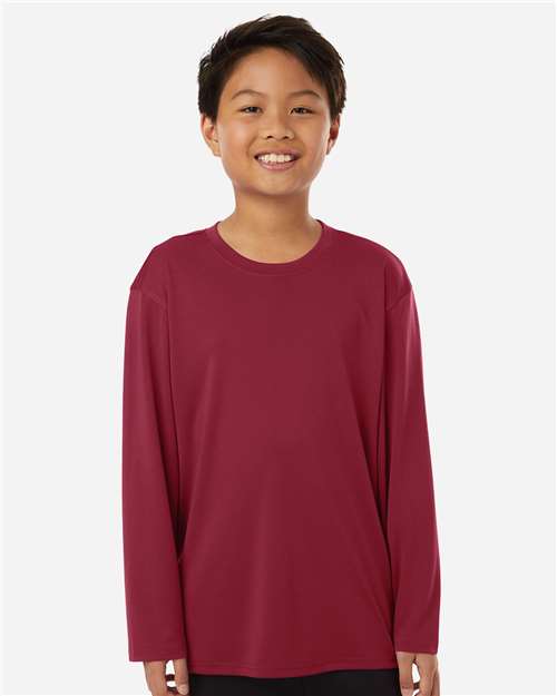 Youth Pro-Lock Performance Long Sleeve T-Shirt - Cardinal
