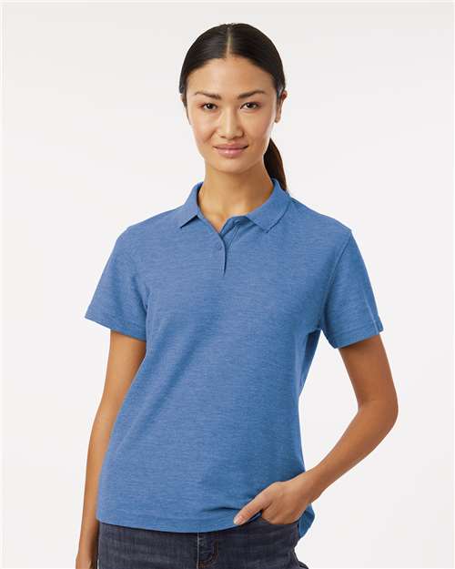 Women's Pique Polo - Heather Royal
