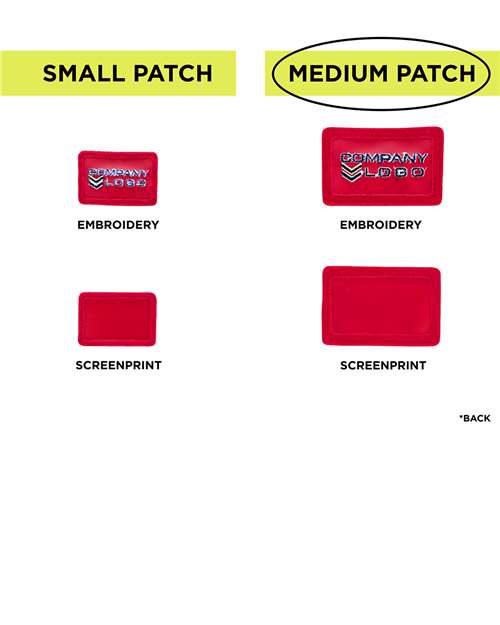 Medium Blank Red Patch - Qty 10 - Red