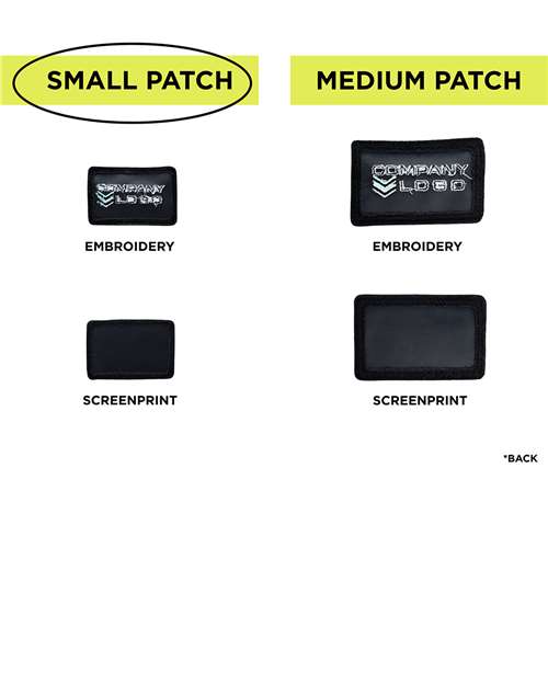 Small Blank Black Patch - Qty 10 - Black