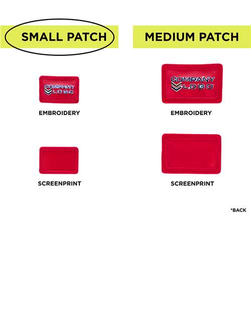 Small Blank Red Patch - Qty 10 - Red