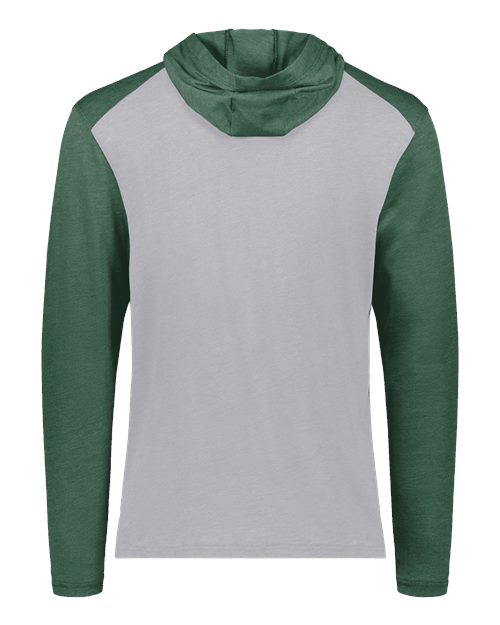 Unisex Gameday Vintage Hooded T-Shirt - Grey Heather/ Dark Green Heather
