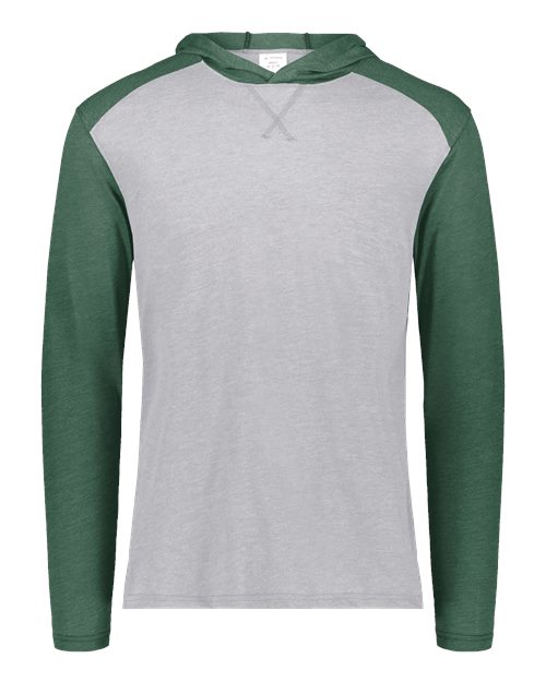 Unisex Gameday Vintage Hooded T-Shirt - Grey Heather/ Dark Green Heather