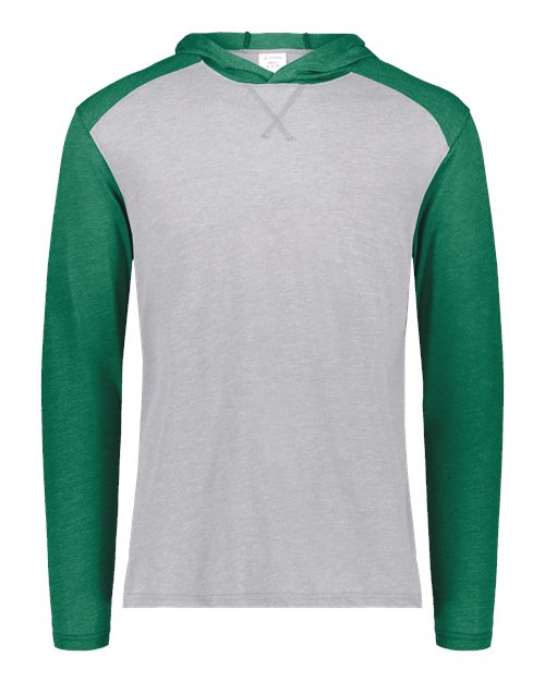 Unisex Gameday Vintage Hooded T-Shirt - Grey Heather/ Kelly Heather