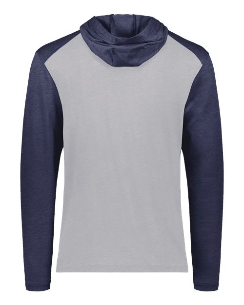Unisex Gameday Vintage Hooded T-Shirt - Grey Heather/ Navy Heather