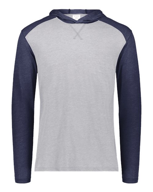 Unisex Gameday Vintage Hooded T-Shirt - Grey Heather/ Navy Heather