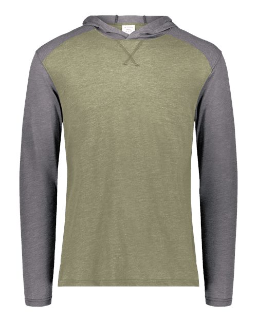 Unisex Gameday Vintage Hooded T-Shirt - Olive Heather/ Carbon Heather