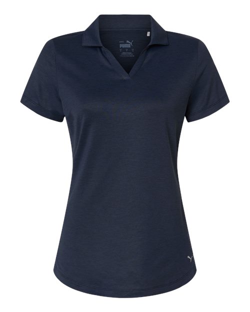 Womens Icon Heather Polo - Deep Navy Heather