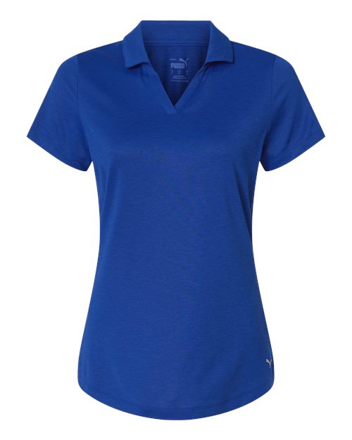 Womens Icon Heather Polo - Festive Blue Heather