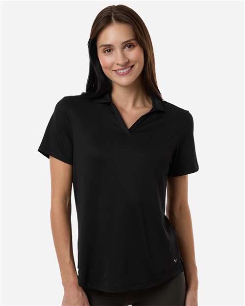 Womens Icon Heather Polo - Puma Black Heather