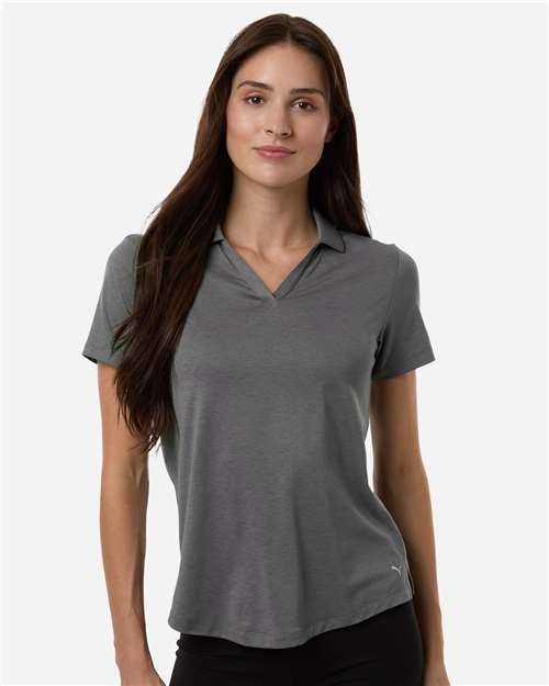 Womens Icon Heather Polo - Slate Sky Heather