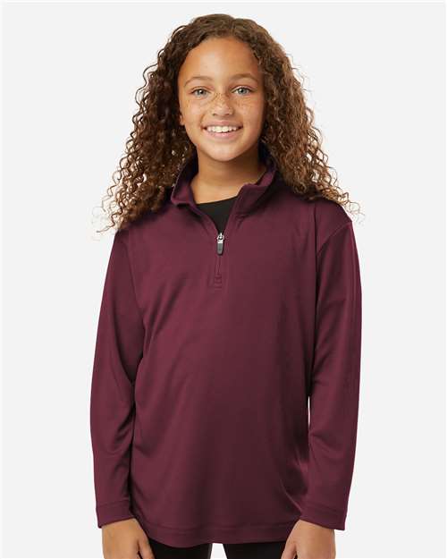 Youth Pro-Lock Performance Quarter-Zip Pullover - Maroon