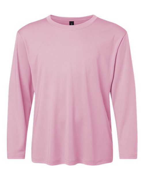 Youth Pro-Lock Performance Long Sleeve T-Shirt - Light Pink