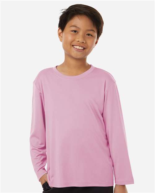 Youth Pro-Lock Performance Long Sleeve T-Shirt - Light Pink