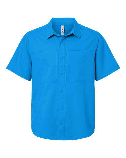 Men's UltraUVP Shoreline Short Sleeve Staff Shirt - Electric Blue